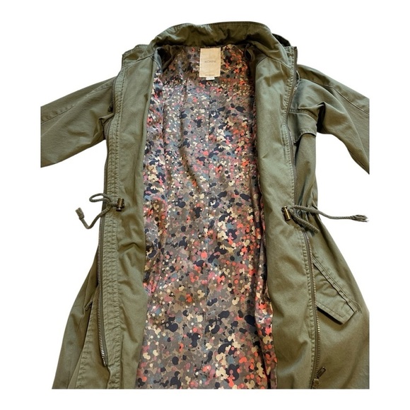 Numph Trench Style Jacket Hooded Button Front Cinched Waist - Size UK 8 / Small - Picture 5 of 16